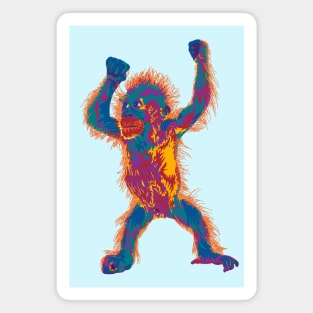 Pop Art Baby Orangutan Magnet